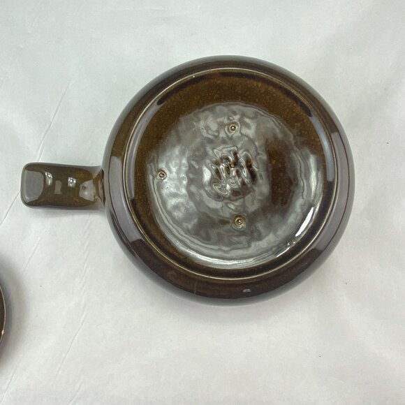 Vintage MCM Russel Wright Handled Bean Pot 2Q Brown - Picture 8 of 12